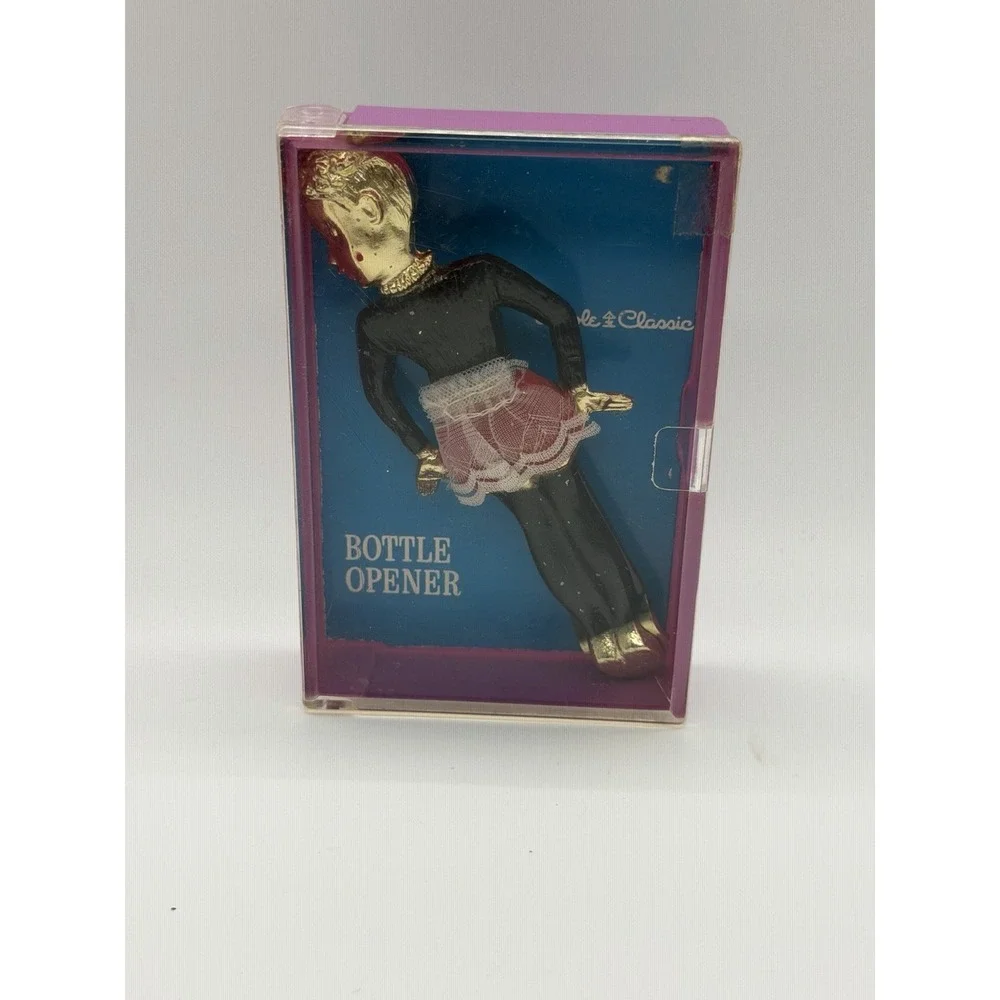 Vtg Can Can Dancer Bottle Opener by Cole Classic Risqué Lady Woman Girl in Box